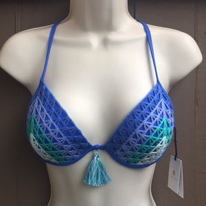 Shade & Shore blue bikini top Size 32C